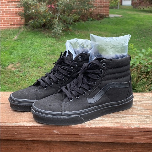 all black vans old skool high top